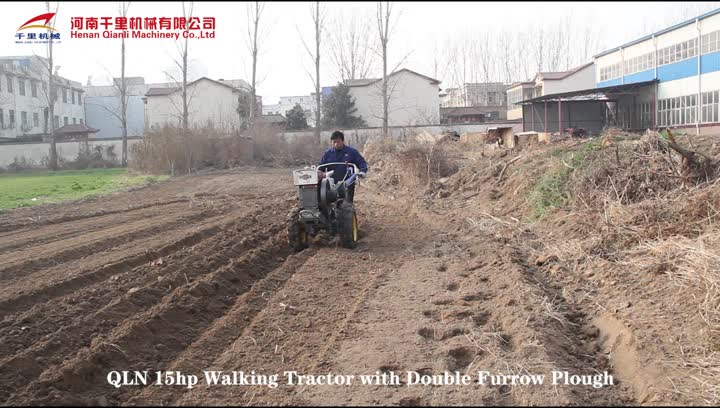 15 hp walking tractor with furrow plough.mp4