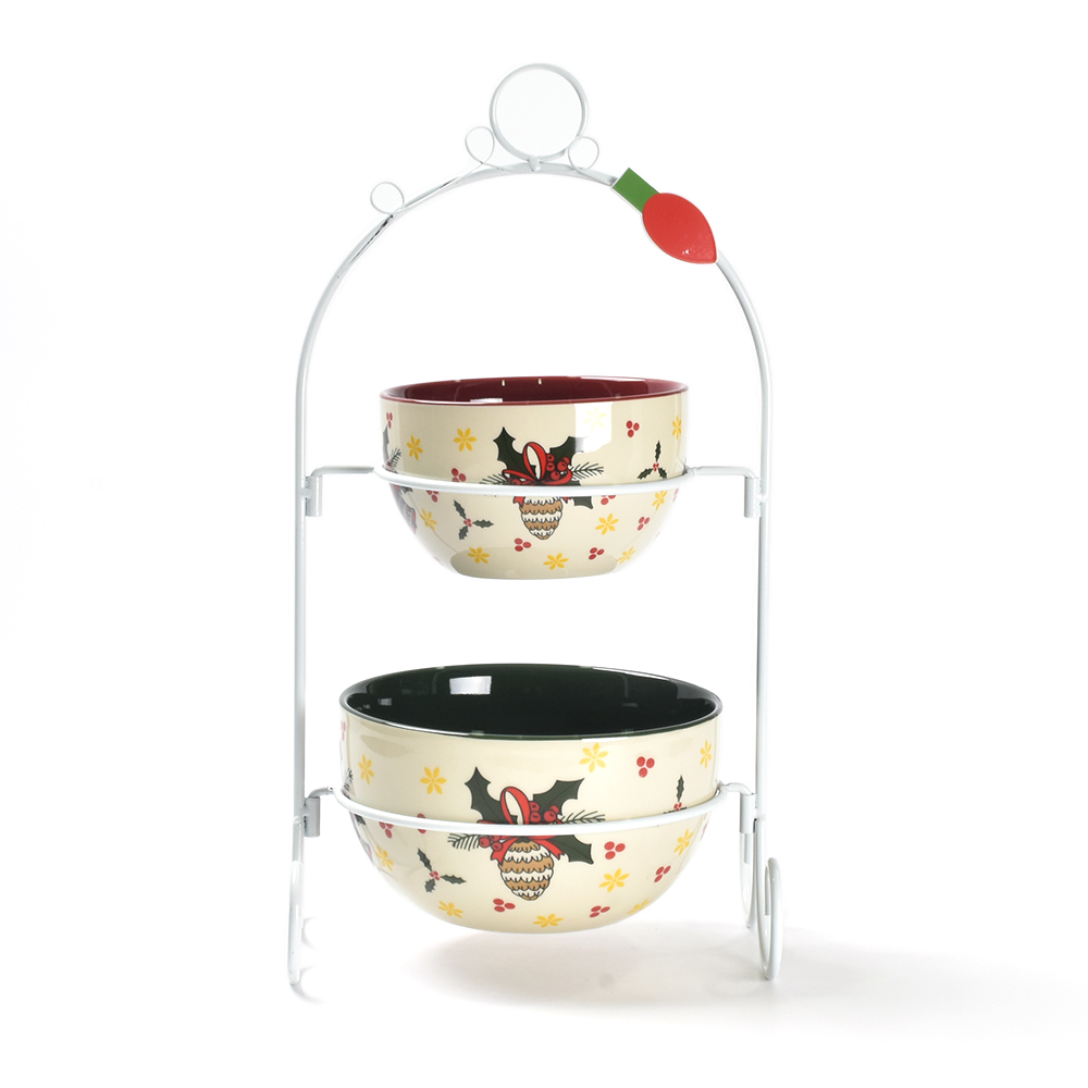 Custom handpainted Christmas Party ceramic mug soup bowl stoneware dinner plate sets dinnerware