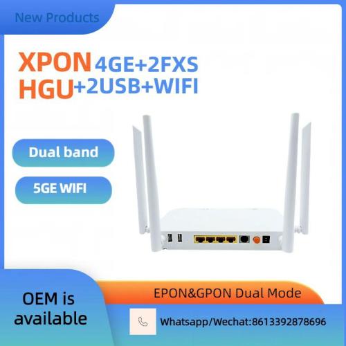 XPON Dual Band AC 2.4G+5G 4GE Wifi Ont