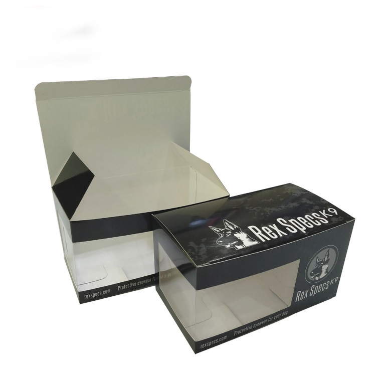 Goggle packaging paper box with window