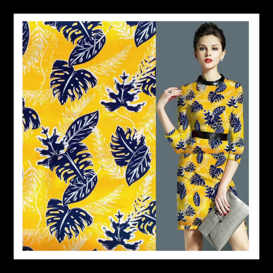 Custom Trending Digital Print Georgette 100 Rayon Fabric for Women Dress1