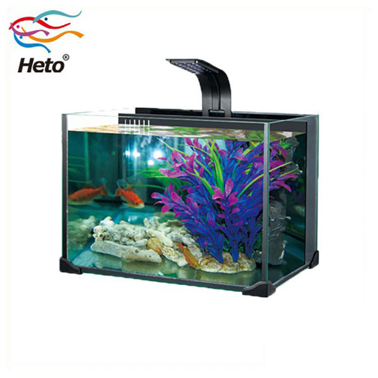 Heto Fish tank aquarium kit with Aquariums accessories LED Lighting and Filtration Included