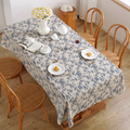 Mode Baumwollwäsche Tischdecken blaue blumige Pastoralstil Toile de Jouy Stoff für Slipcovers1