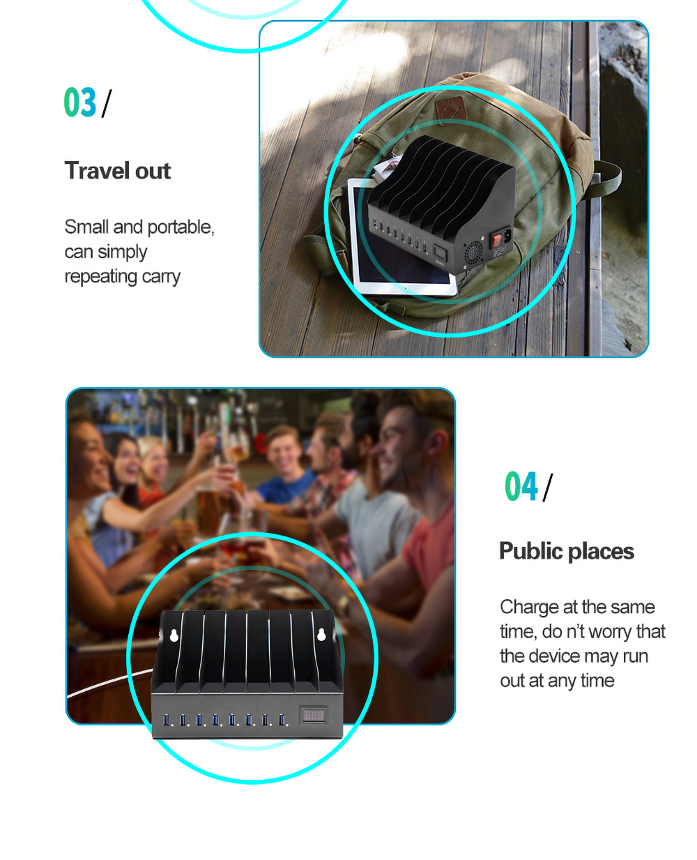 Common usage scenarios of 8-port smart USB charger Common usage scenarios of 8-port smart USB charger
