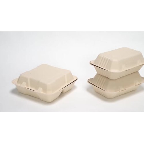 Degradable clamshell box