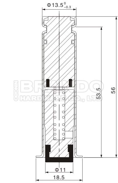 修理キットアーマチュアアセンブリSBFECタイプパルスバルブの全体寸法