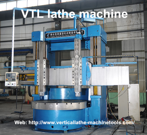 Vertical turning lathe VTL machine is running