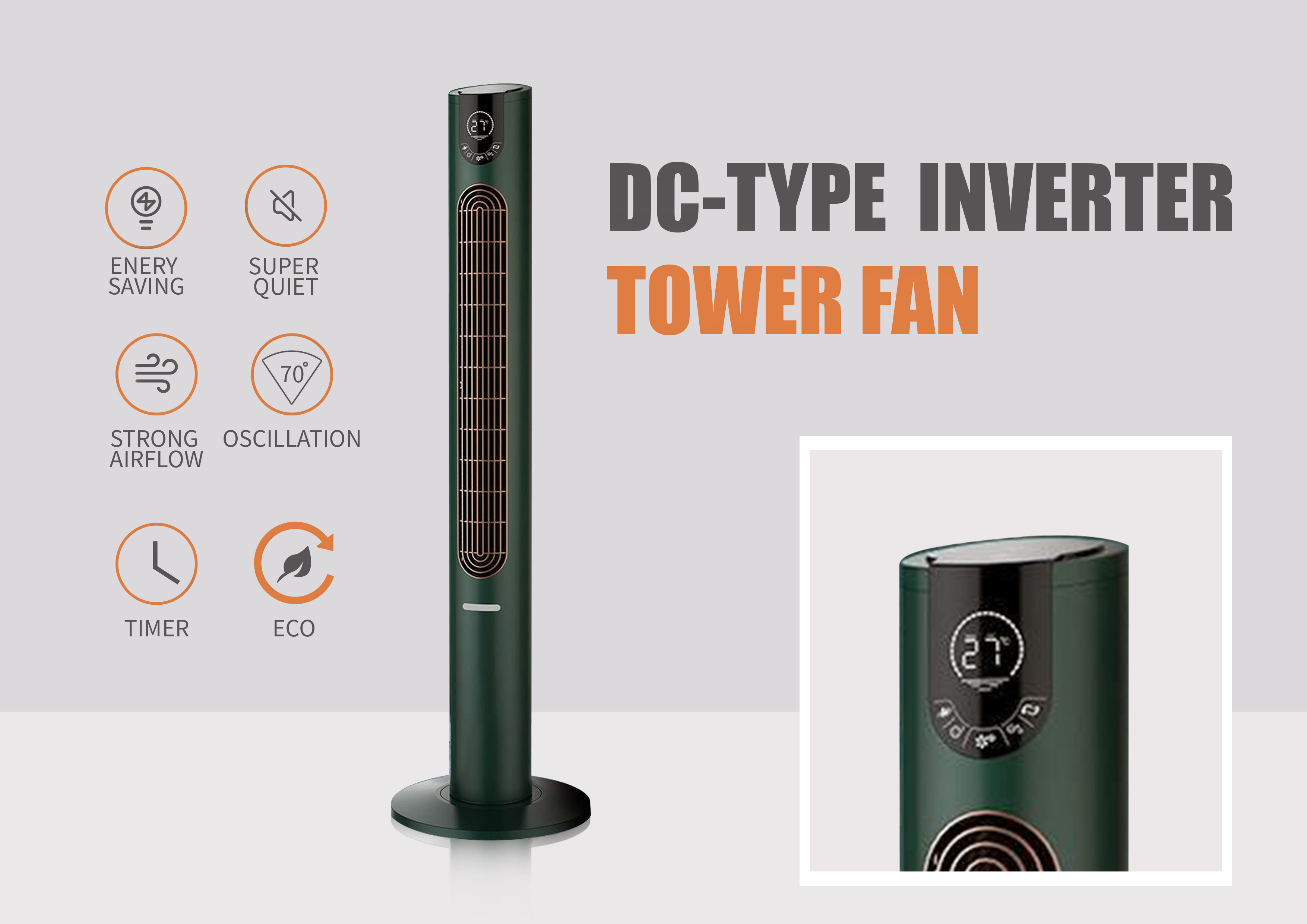 DC Tower Fan Save Engery