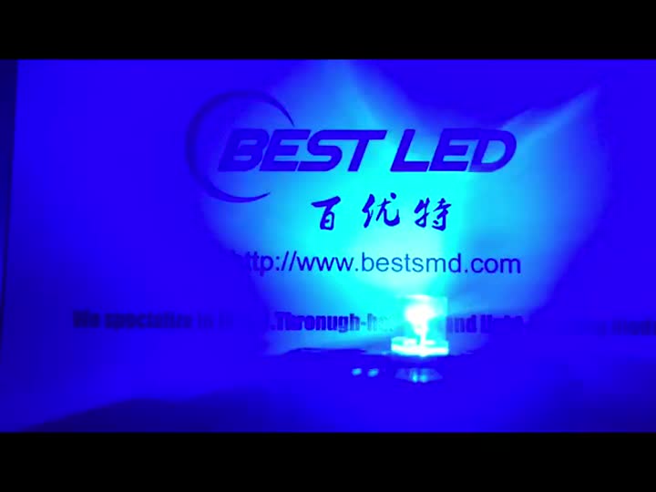 5mm red and blue LED flicker with flat top