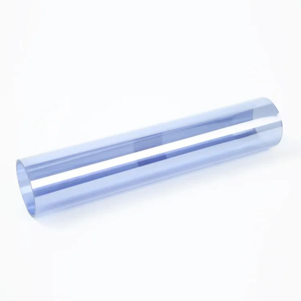 Rouleaux de feuille rigide de teinte bleue transparente