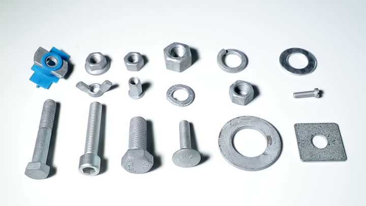 Hot-dip galvanized fasteners