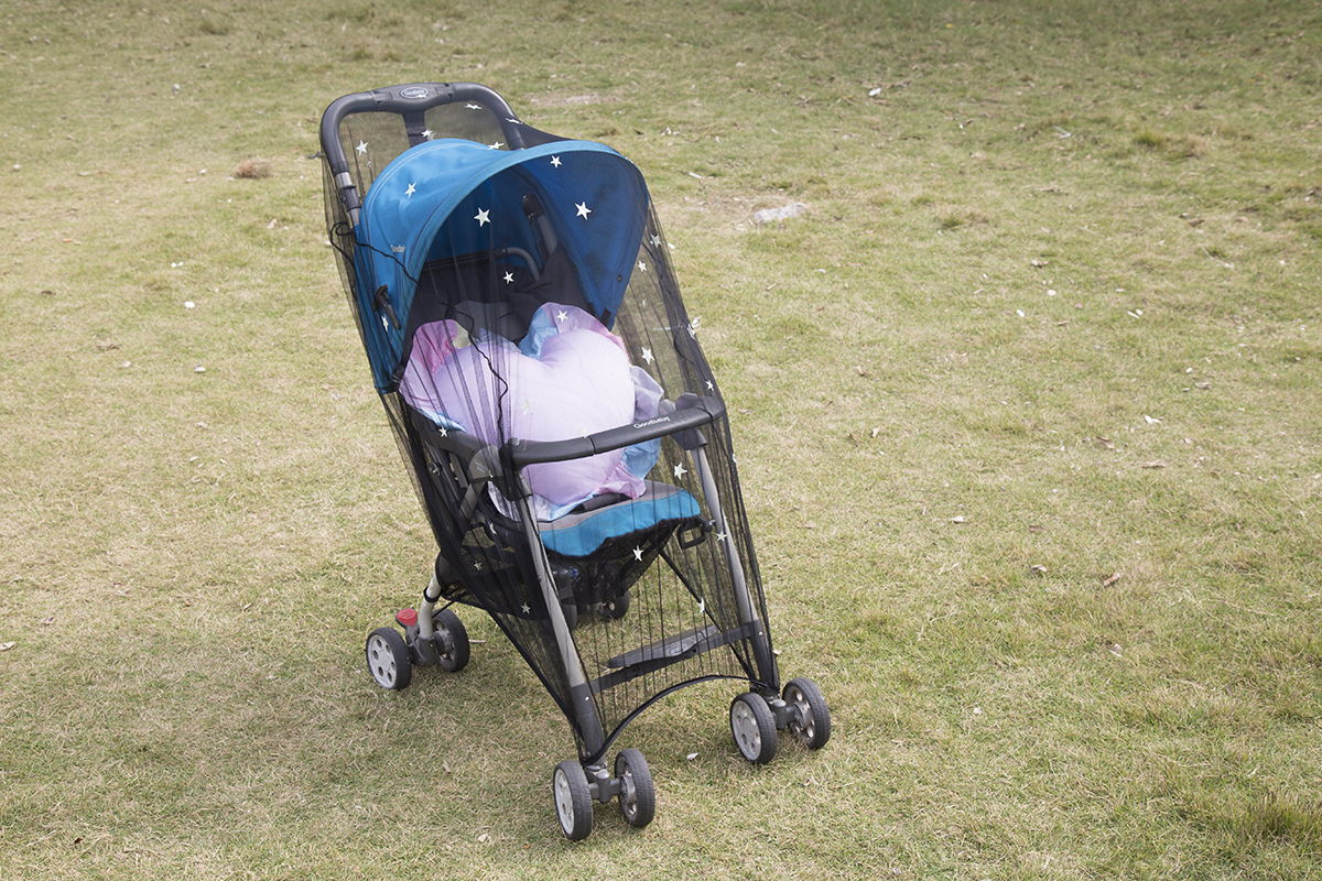 Black mosquito nets used on strollers