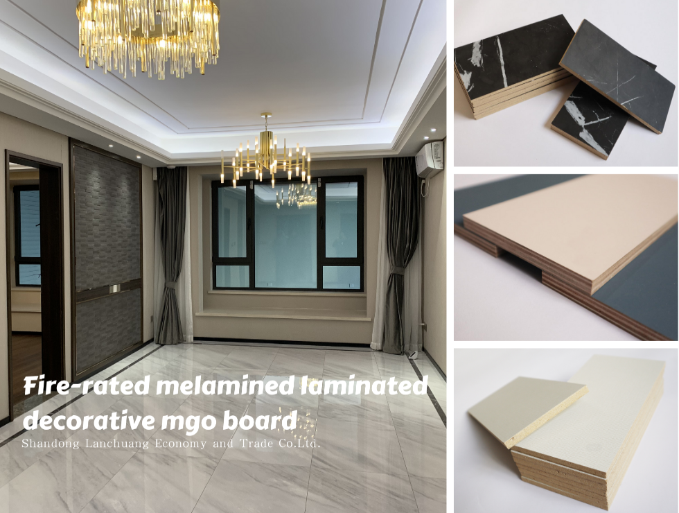 GradeA non-combustible melamine mgo decorative panels