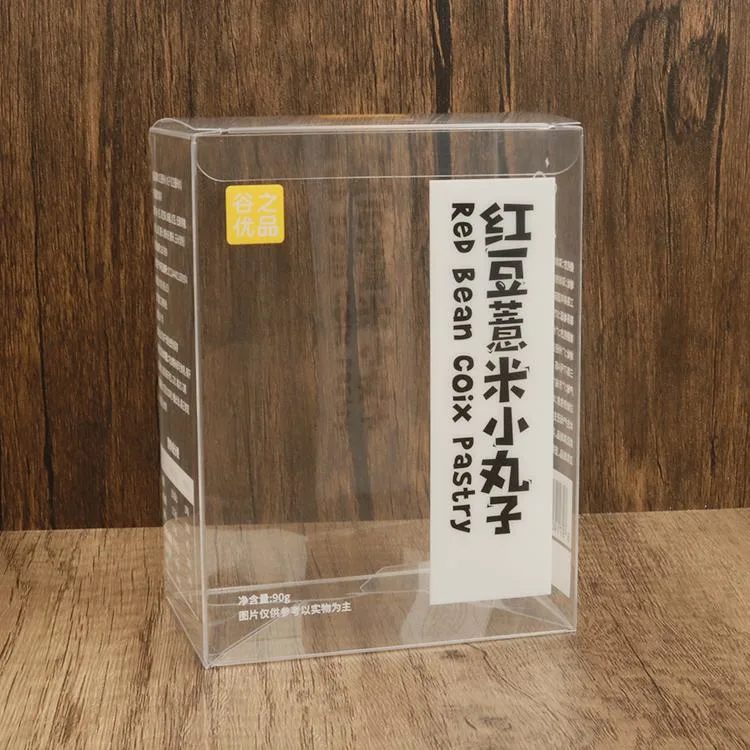 Cina Transparan Plastik Dicetak Kotak PVC Tampilan Film Kemasan Lipat Kotak Asetat Batal Vinyl PVC Pet RPET Kemasan Kotak Pabrik