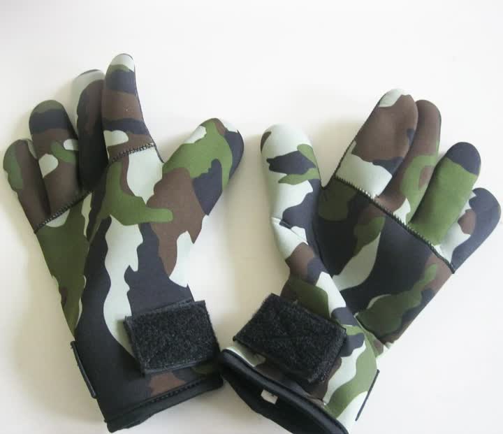 gants de néoprène camouflage