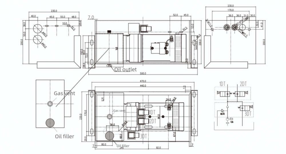 72v Hydraulic Power Unit For 8 Barrel Truck