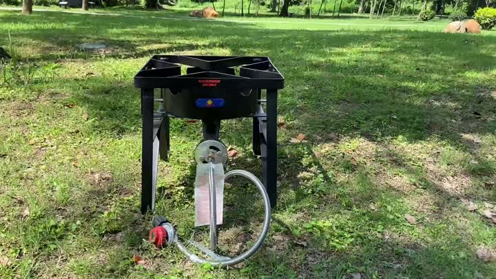 Arc Propane Burner 200,000 Btu Sotufa de platillo de hierro fundido Propano estufa de campamento con regulador de 0-20 psi para cocción al aire libre