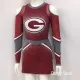 Tùy chỉnh Maroon Cheerleading Đồng phục Váy cổ vũ gợi cảm