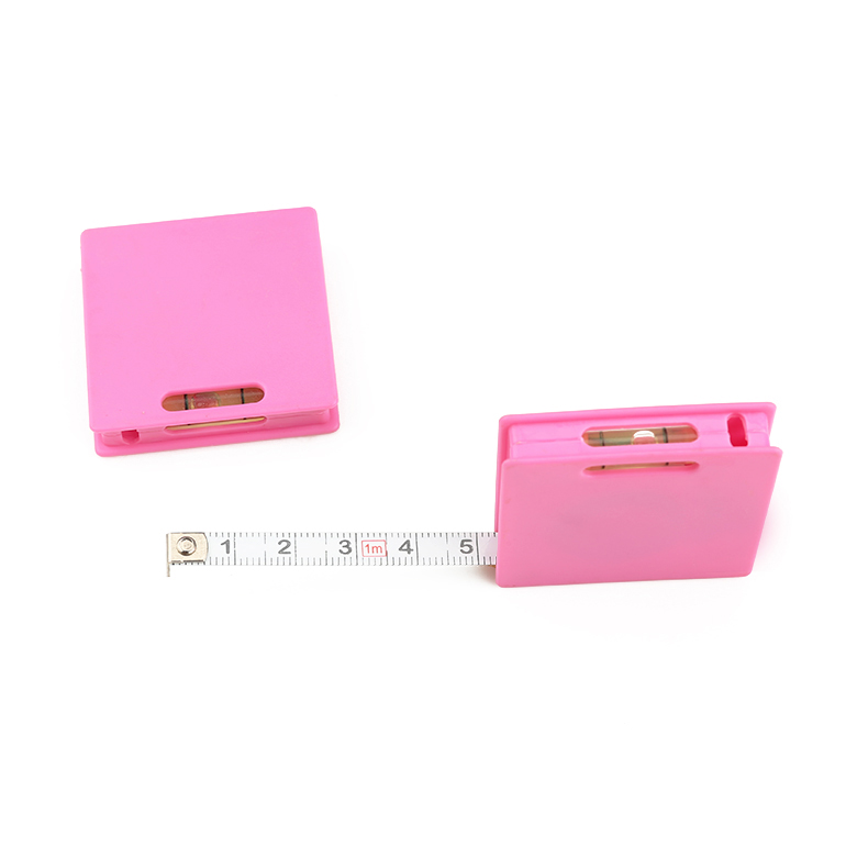100cm/39inch keychain square meter bubble level tape measure mini steel measuring tape factory with Your Logo