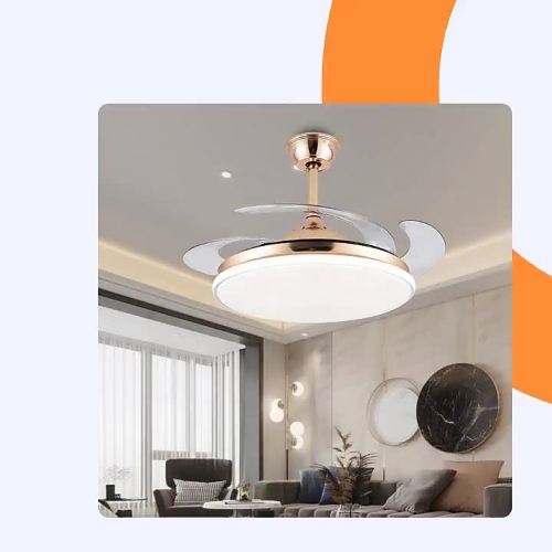 Retractable ceiling fan