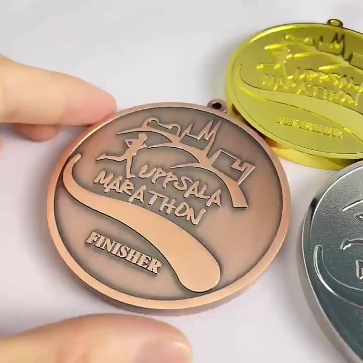 Medalha de prêmio de logotipo personalizado de metal