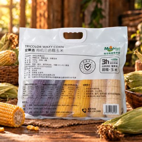 Органическая трехцветная восковая кукуруза 1500г