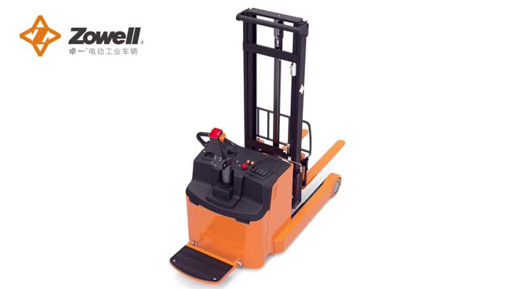 Reach stacker elettrico da 1,2 tonnellate .mp4