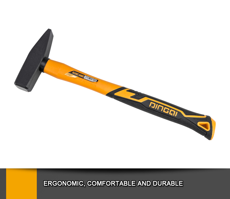 DingQi Professional Strong Carbon Steel Hammer With Long Flbreglass Handle