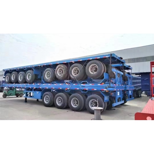 Lowboy Bed Lowboy Semi Trailer Semi Trailer Penghantaran Untuk Pelanggan Afrika