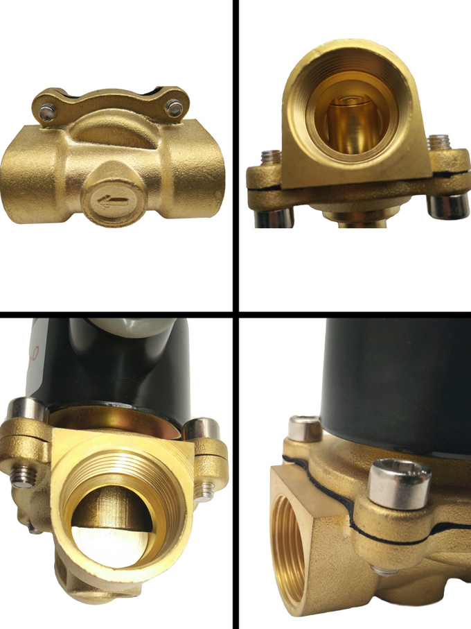 La imagen detallada de la válvula solenoide del cuerpo de latón AC 220V 2W200-20: