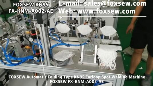 Automatic Folding Type KN95 Mask Earloop Welding Machine