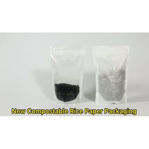 Emballage en papier de riz compostable