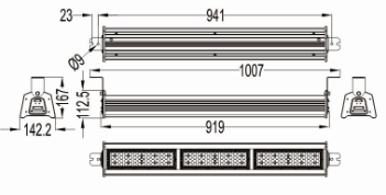 Under cabinet LED strip light 150W