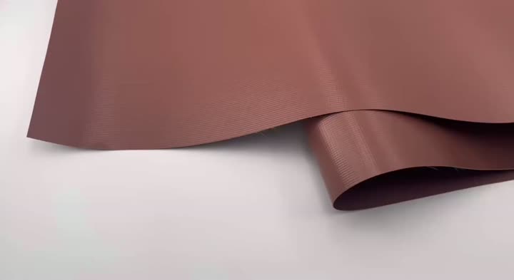 Lona pesada de PVC color café de 500 g/m2