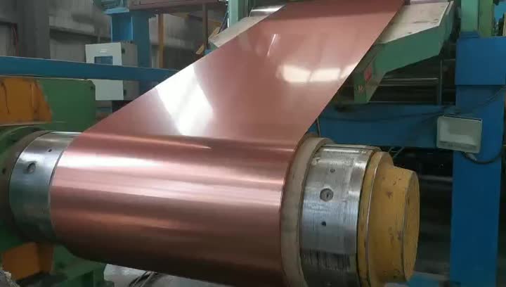 Kupferfarbenbelichtung Aluminiumspule