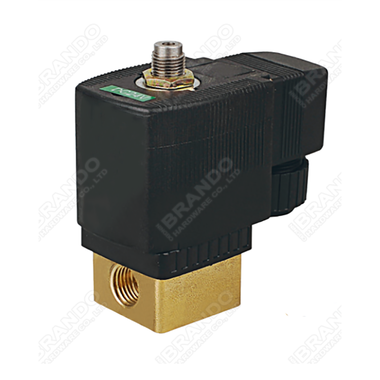 Sub Base Mounted 3 Way Brass Solenoid Valve For Screw Air Compressor 8