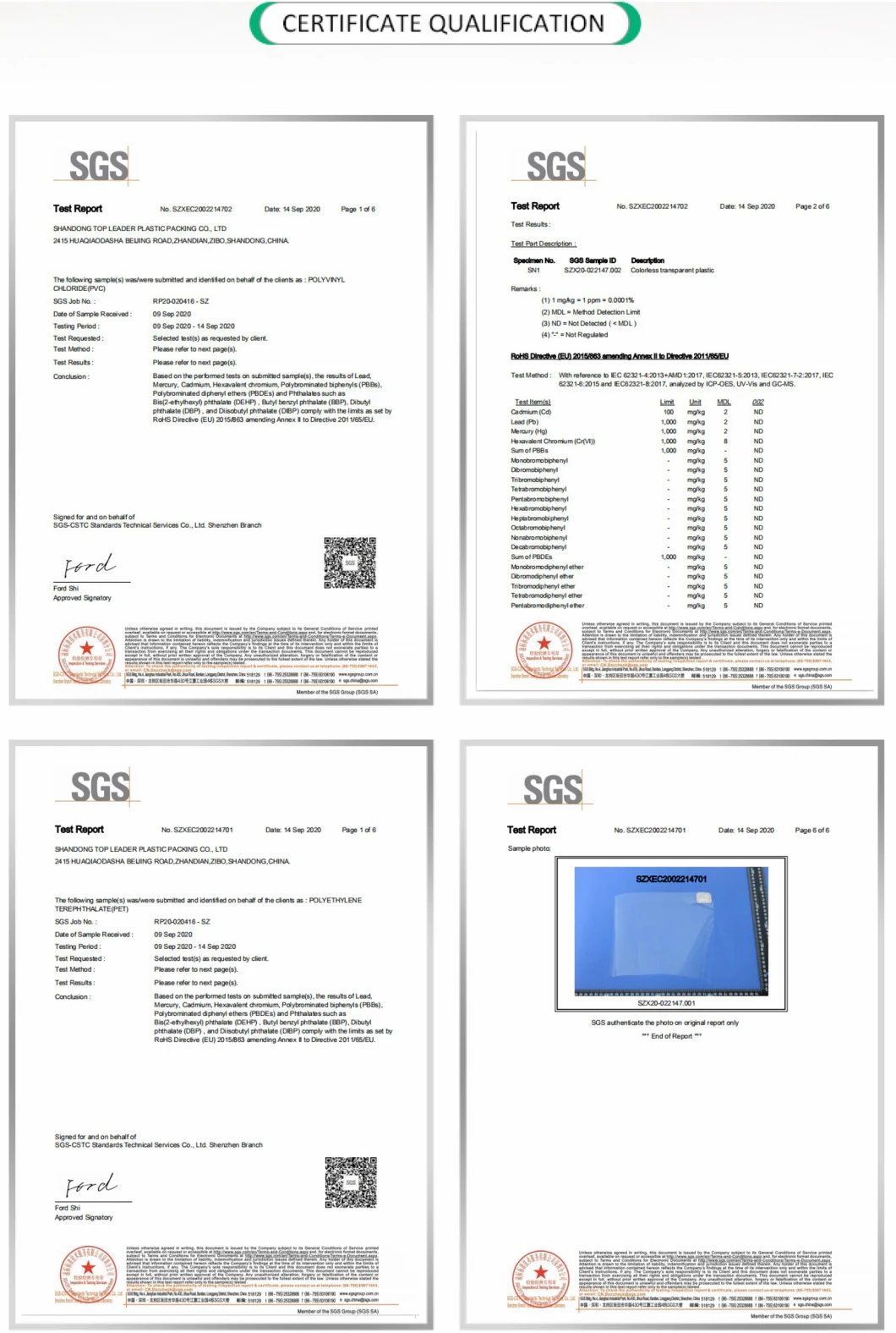 Rigid Thermoforming PP Films PP Food Container Raw Material