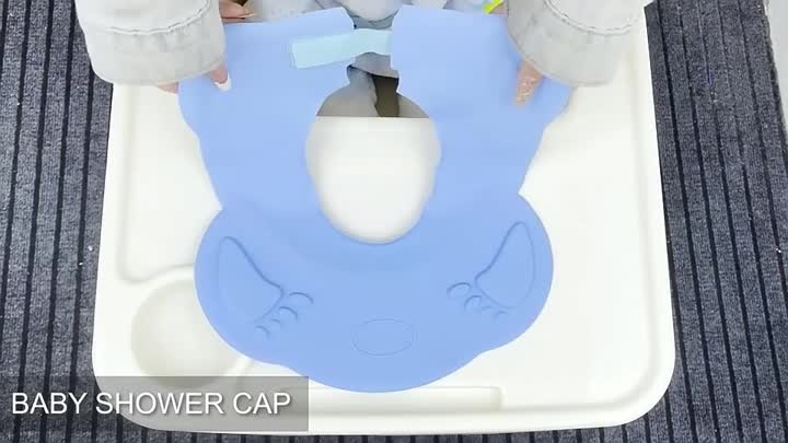 Wellfine Children Shower Cap With Tie Adjustable Shampoo Bathing Protection Hat Waterproof Silicone Baby Shower Cap - Buy Shower Cap,Baby Shower Cap,Shower Caps With Tie Product on Alibaba.com