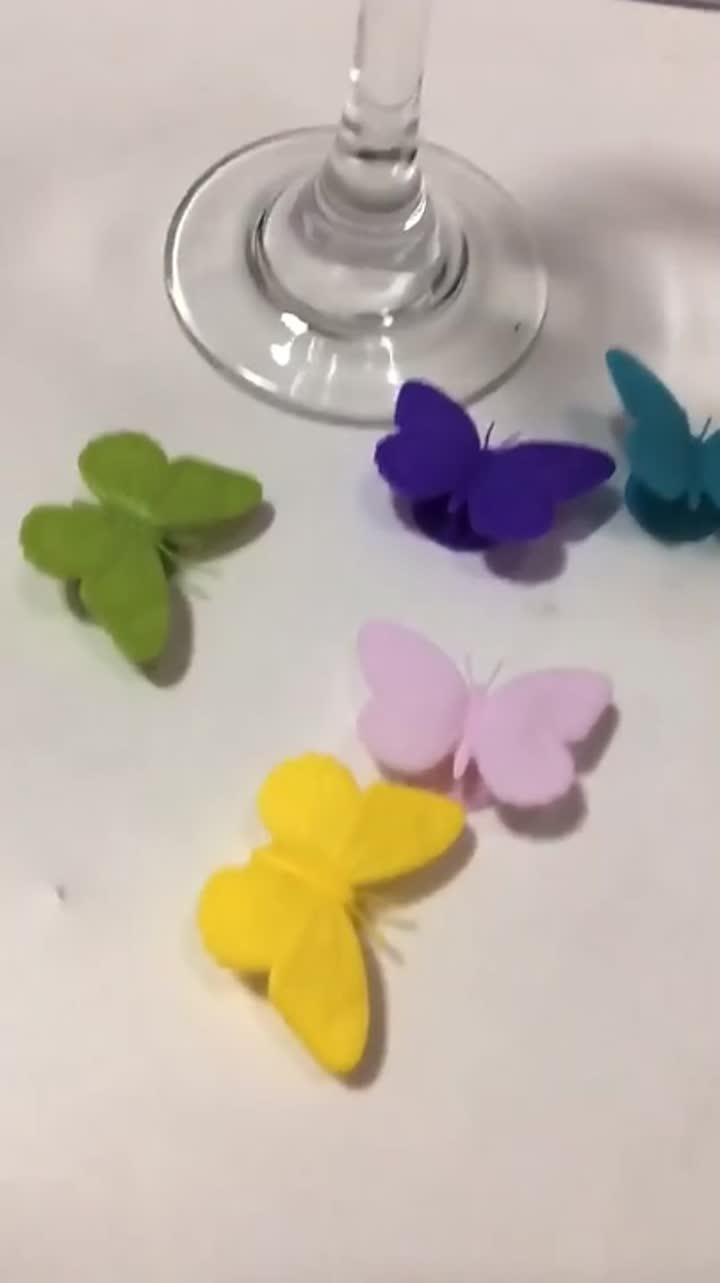 6 Pack Silicone Wine Glass Markers Set Butterfly Style Glass Charms Wine Charm Tags With Suction Cup - Buy Butterfly Glass Marker Charm,Suction Glass Marker Tag,Glass Markers Erasable Product on Alibaba.com