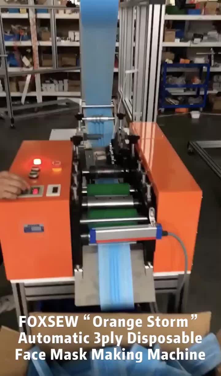 Máquina automática para hacer mascarillas desechables de 3 capas