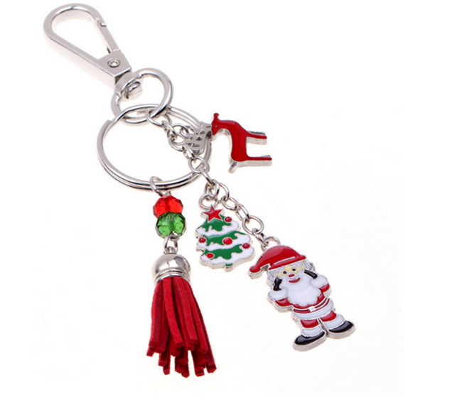 christmas santa claus keychain