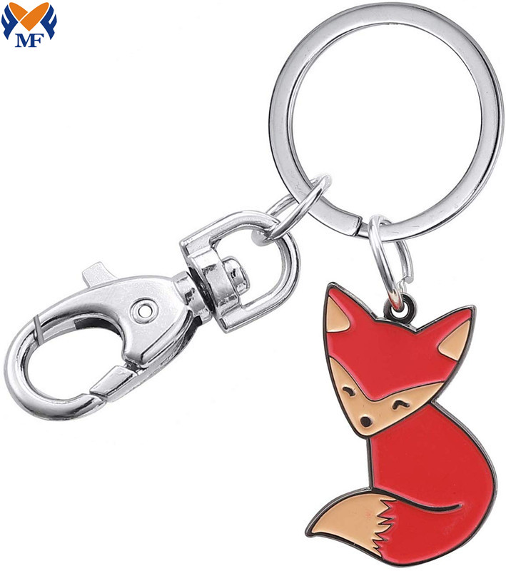 Metal Cute Fox Keychain