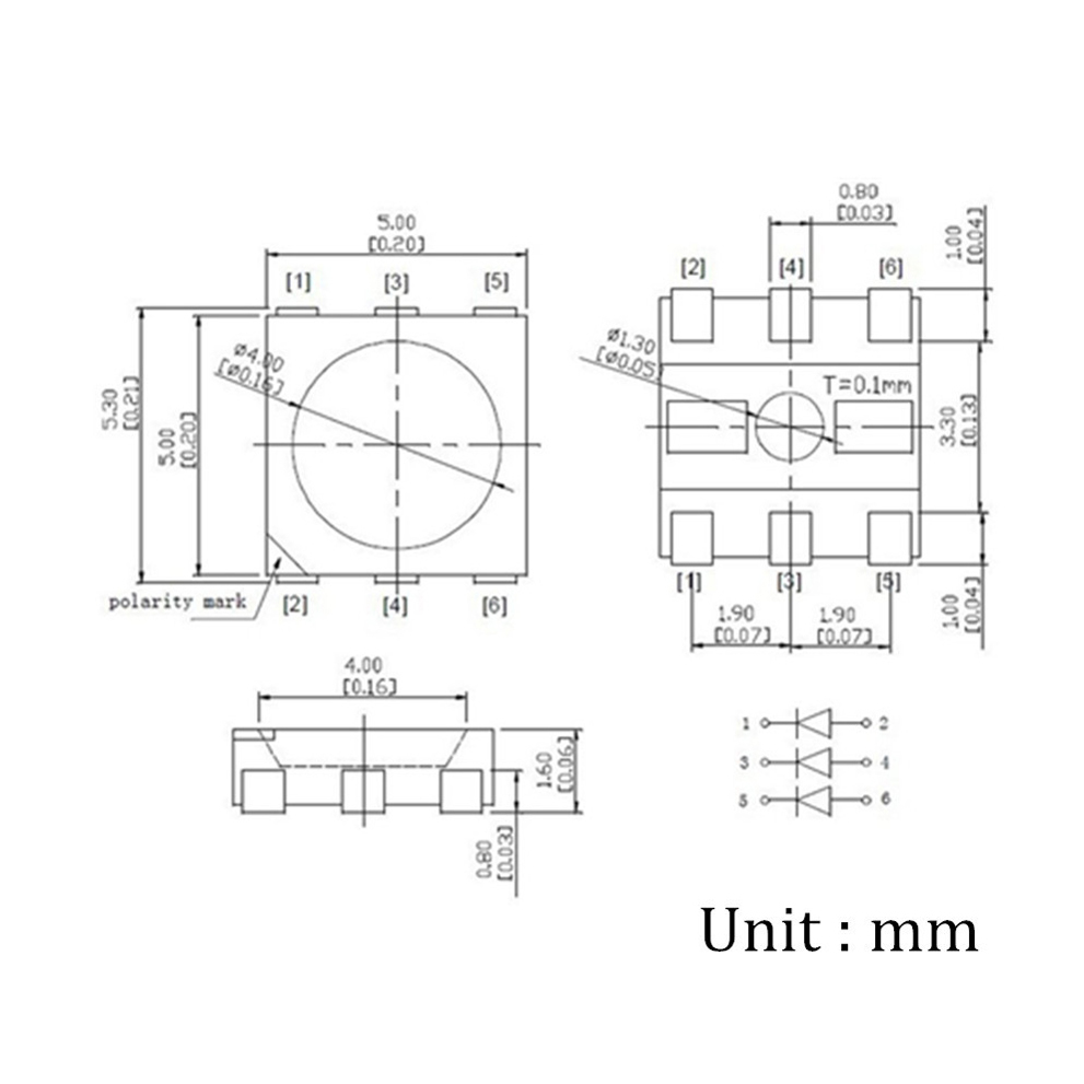 5050 SMD LED Size 