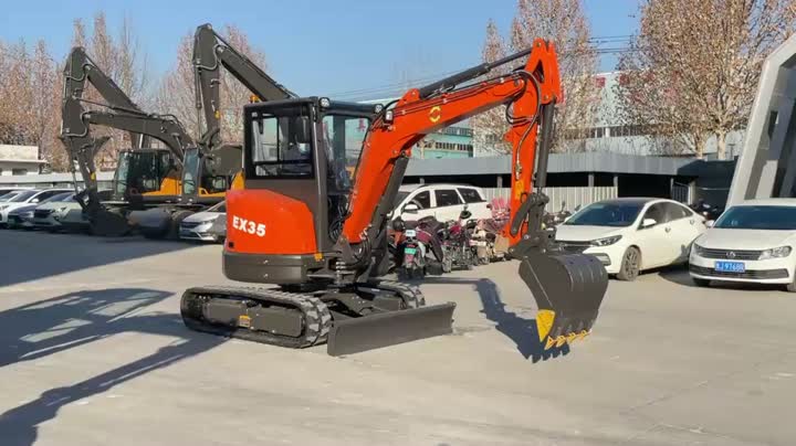 3.5 ton mini crawler excavator with  Kubota diesel engine