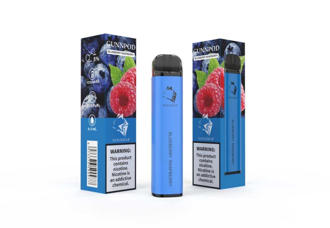 2020 Vendas Quentes Vaporizador de Sabor de Frutas Cigarro E-Cigarro 2000 Puffs Vaporizador Vapor Descartável