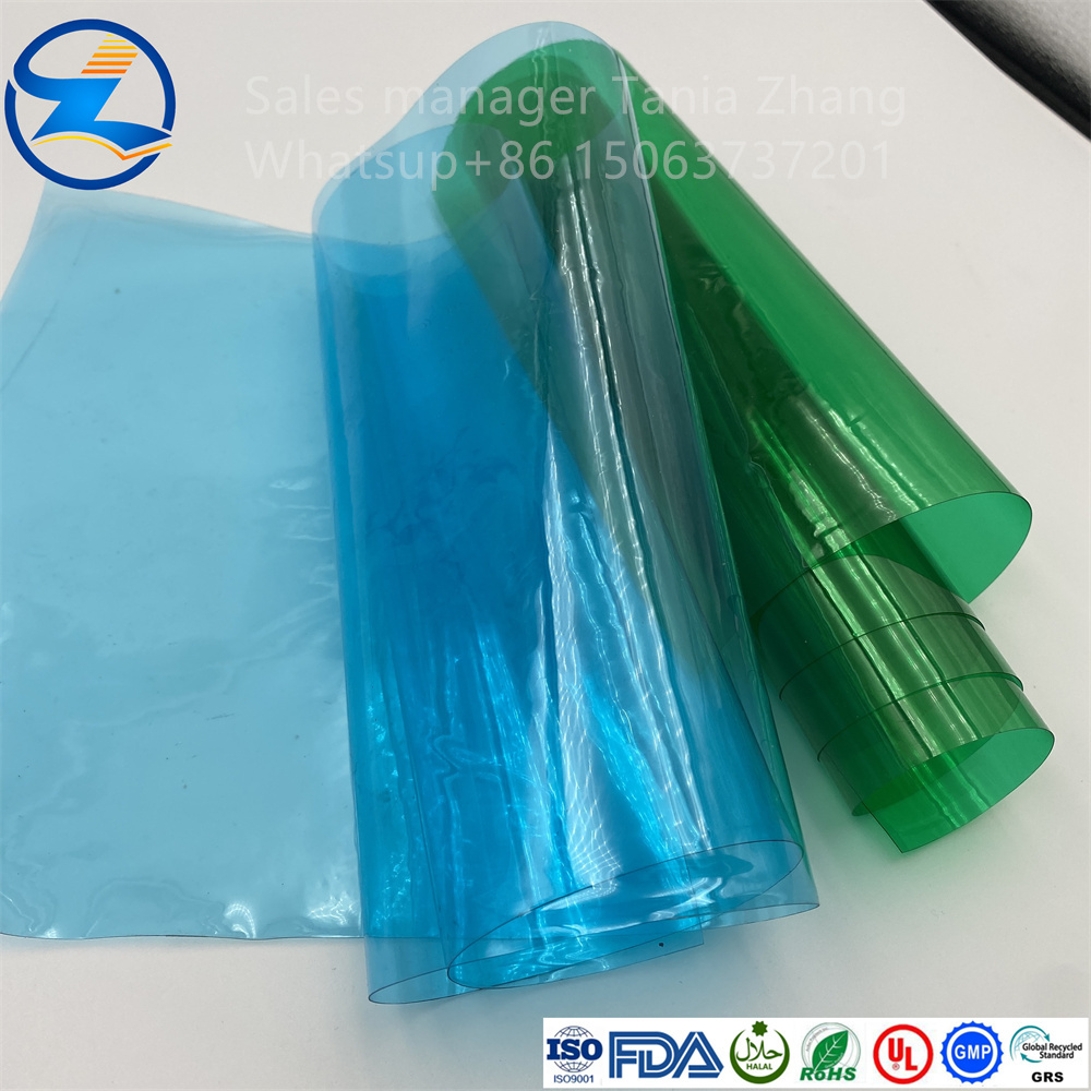 Colored soft PVC film for making bags