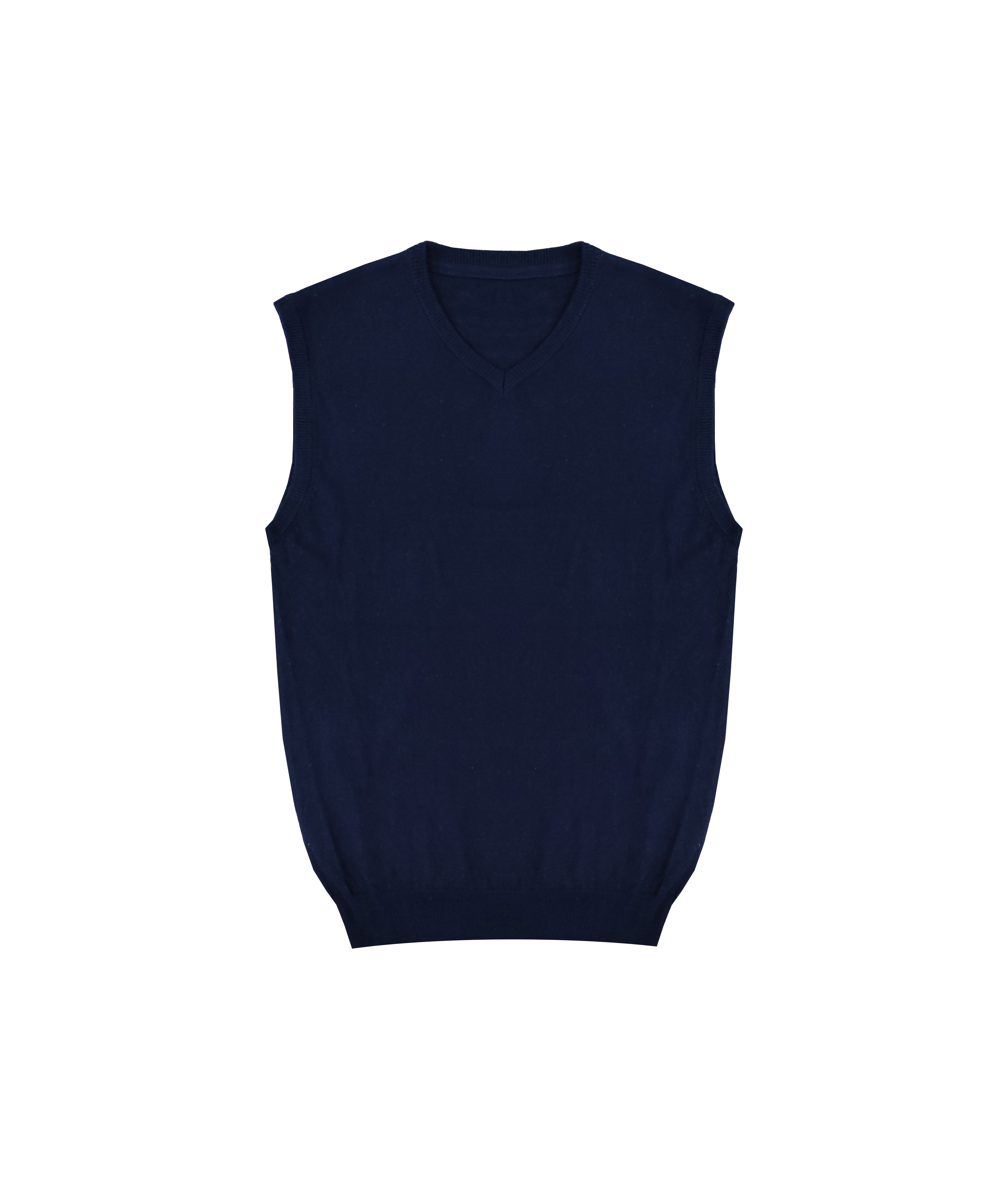 남성 니트 웜 조끼 V-넥 스웨터
