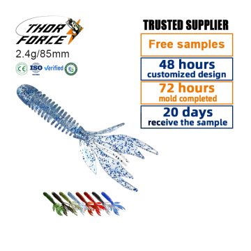 THORFORCE 85mm Luminous Reflective Soft Fishing Lure Worm Wobblers