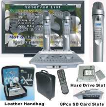 Hard Disk Karaoke player+Wireless Magic Digit Microphone +8Pcs SD song Card Slots & 160GB Hard Disk (optional)