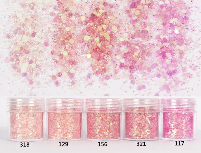 New nail beautiful polyester round glitter powder for crafts per kg